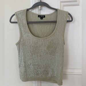 J. Crew vintage rib sequin-embellished tank top
